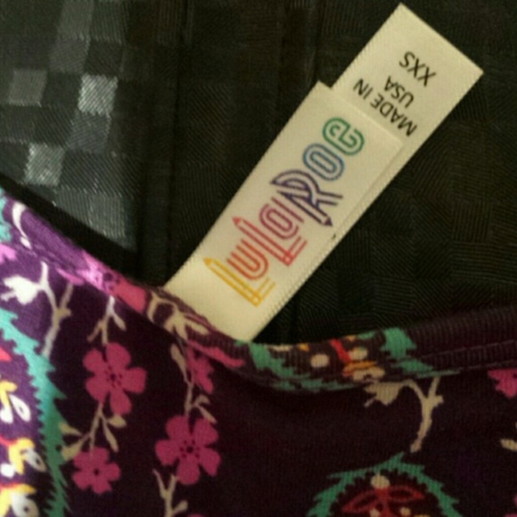 Purple Flowers Lularoe with paisley print size XXS - Picture 5 of 5